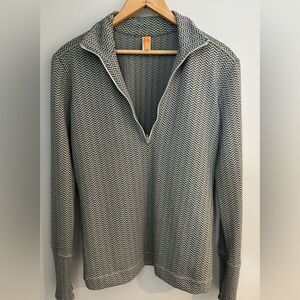 Chevron Patterned Lucy 1/4 Zip Pullover
